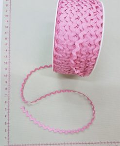 Dekoratyvinė ZIG rožinė juostelė3mm ZAG