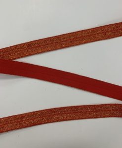 Elastinė kantavimo raudona/auksinė 16mm juostelė