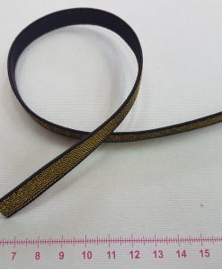 Metalizuota Auksinė/juoda 10mm guma