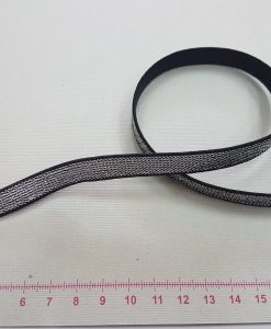 Metalizuota Sidabrinė/juoda 10mm guma
