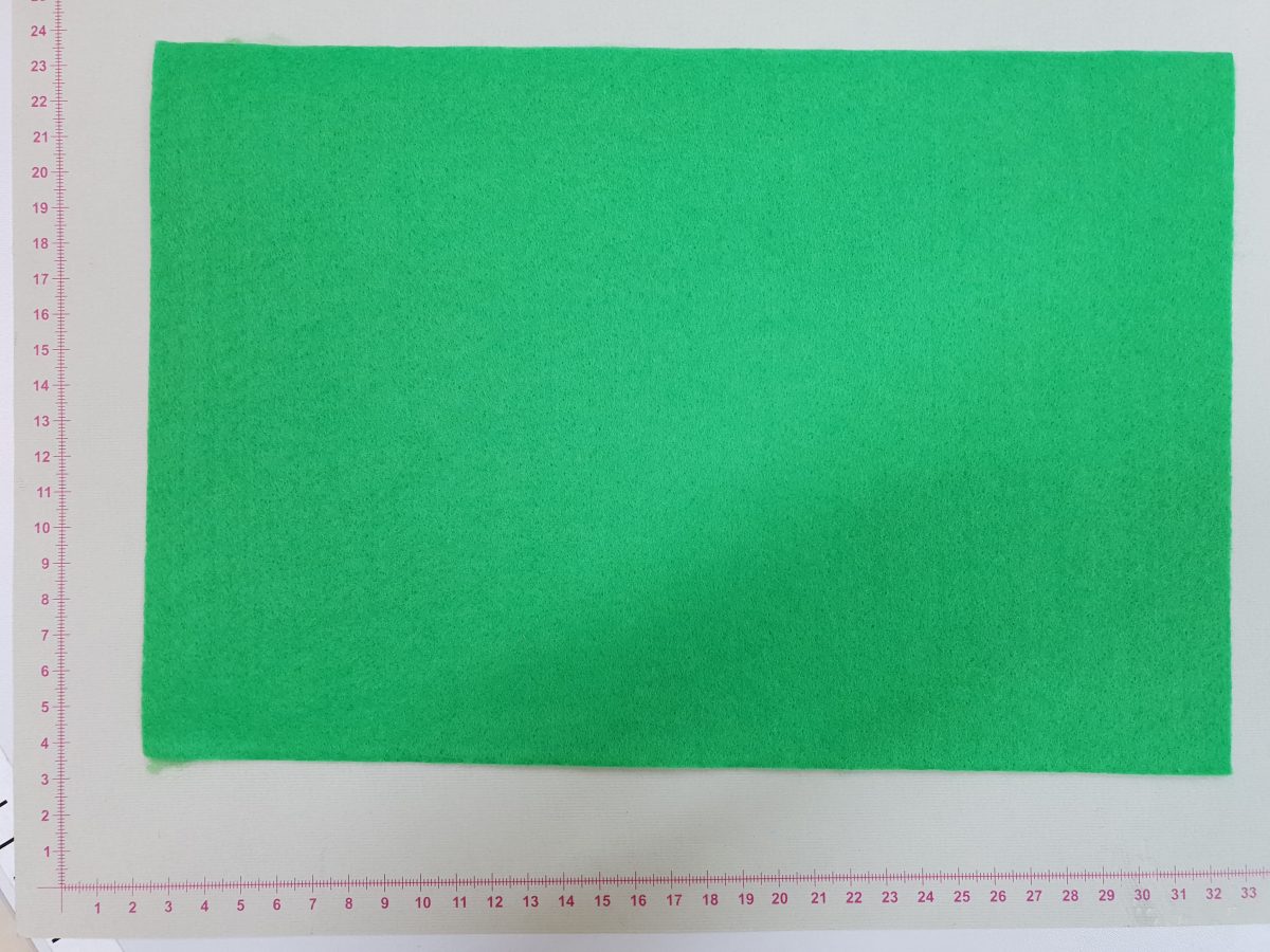 Dirbtinio veltinio (filco) lakštas ryškiai žalias