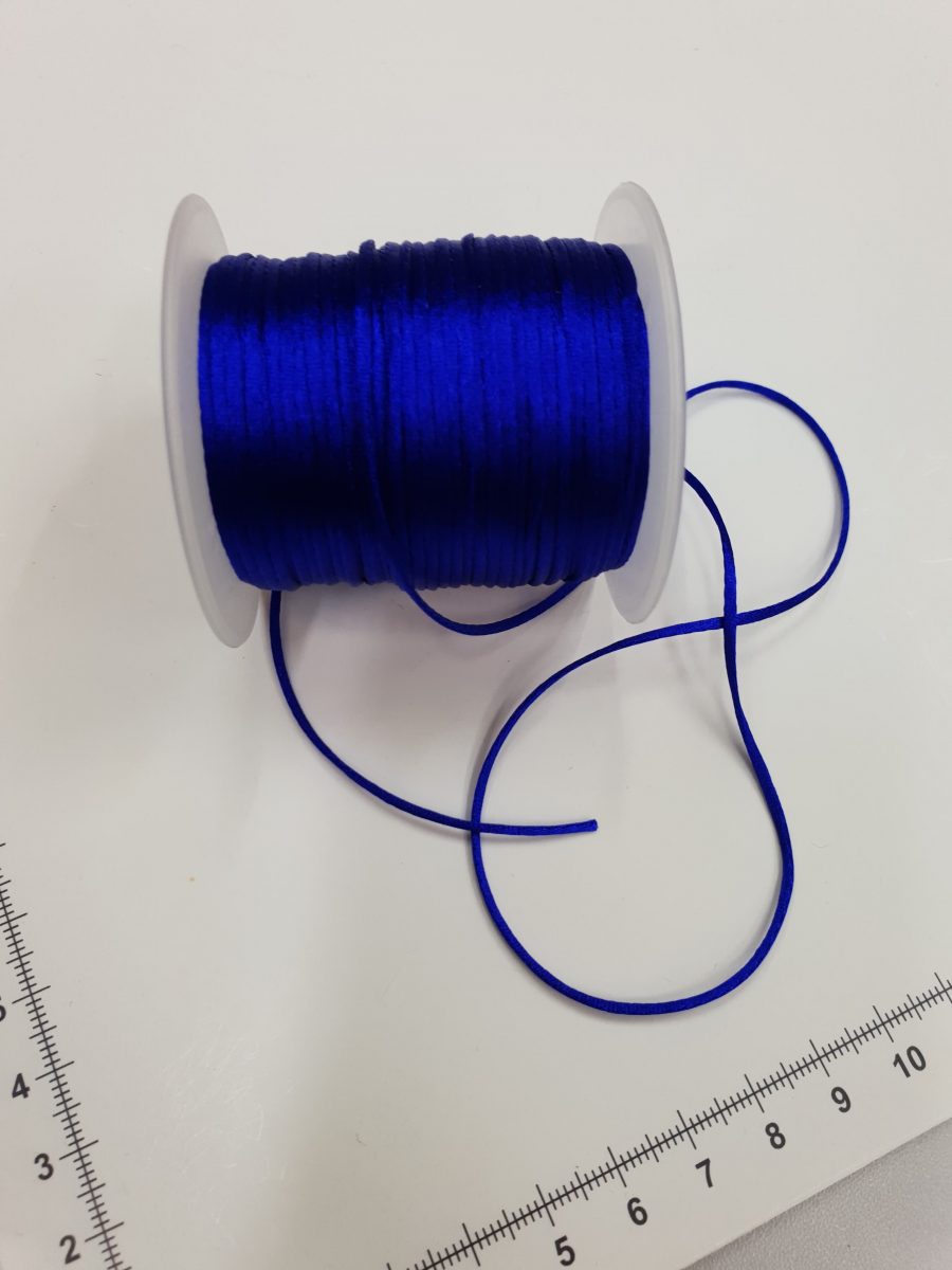 Satino virvelė Ryškiai mėlyna, 1,5 mm