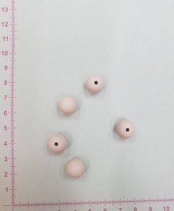 Silikoniniai karoliukai 12 mm, Tamsiai kreminiai