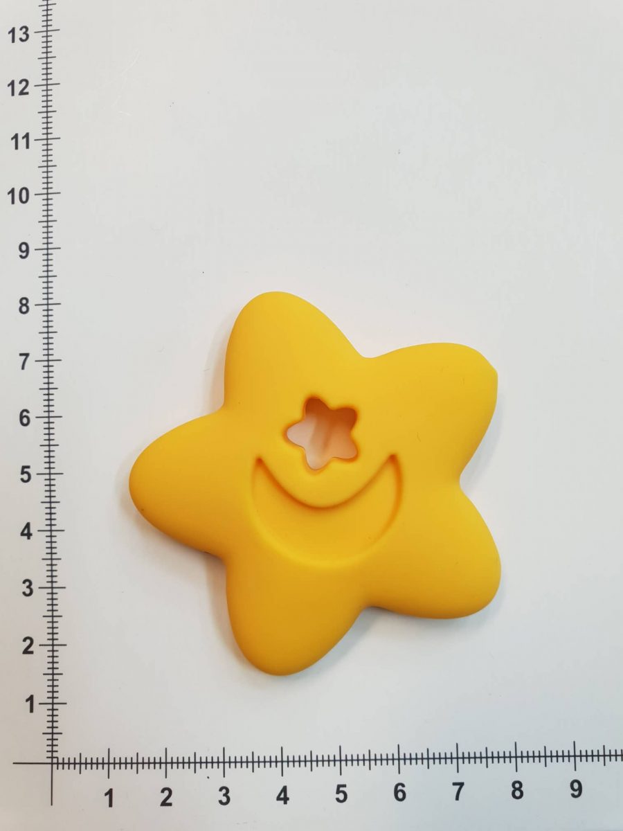 Silikoninis kramtukas Geltona žvaigždutė