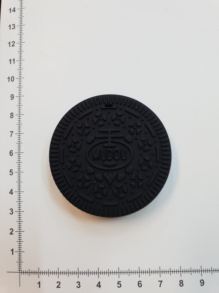 Silikoninis kramtukas Juodas sausainiukas