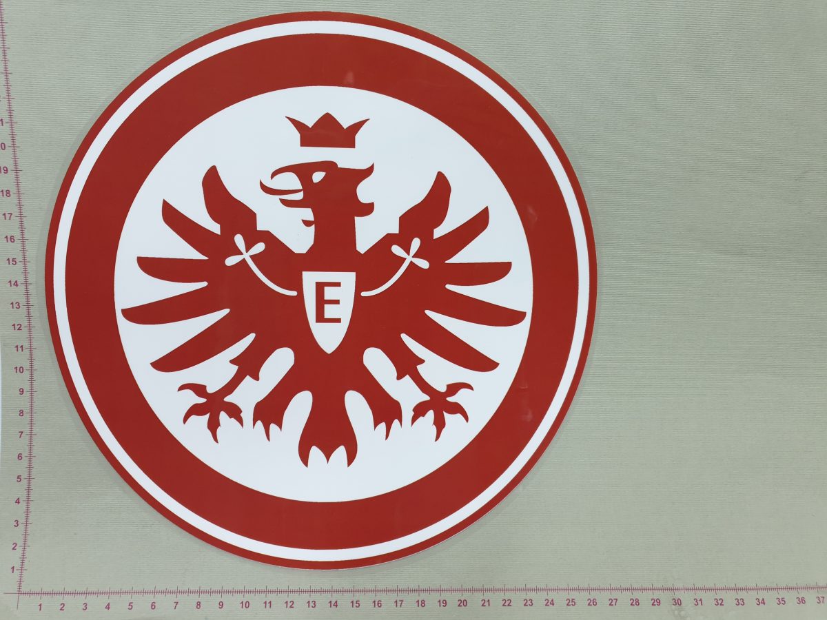 Termoaplikacija Eintracht Frankfurt futbolo komandos logotipas didelė