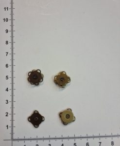 Prisiuvamas magnetinis užsegimas bronzos spalvos 10mm