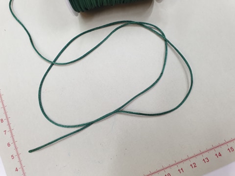 Satino virvelė tamsiai žalia 1,5mm