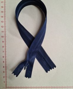 Paslėptas užtrauktukas "Tamsiai mėlyna", 30 cm