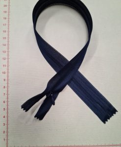 Paslėptas užtrauktukas "Tamsiai mėlynas", 40 cm