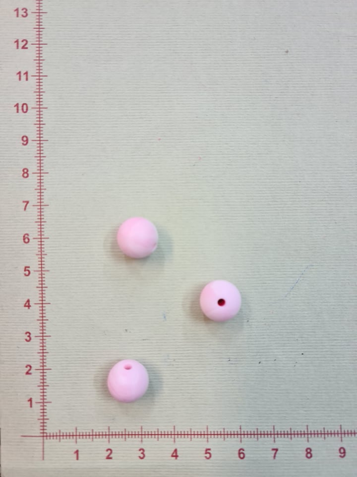 Silikoninis karoliukas 12 mm, Rožinis marmurinis