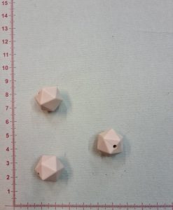 Silikoninis šešiakampis 14 mm, Tamsiai kreminis