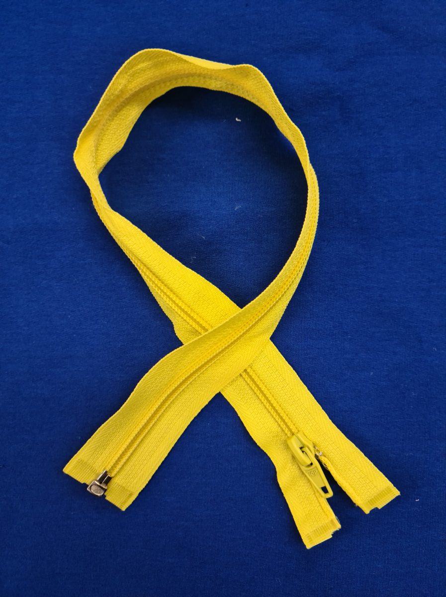 Spiralinis išsegamas užtrauktukas "Geltonas", 45 cm