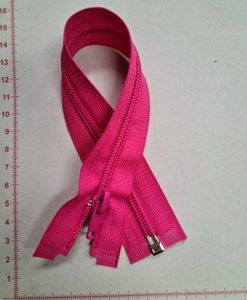 Spiralinis išsegamas užtrauktukas "Ryškiai rožinis", 25 cm