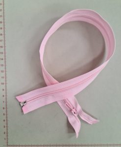 Spiralinis išsegamas užtrauktukas "Šviesiai rožinis", 45 cm