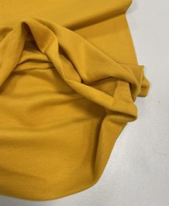 Pašiltintas nestoras elastingas trikotažas Garstyčių geltonas