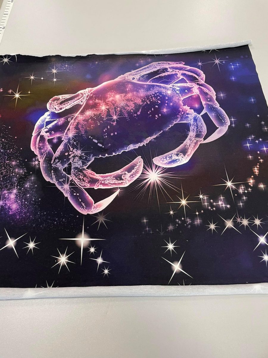 Kilpinio skaitmeninės spaudos trikotažo panelė 60x70 cm Zodiakas vėžys