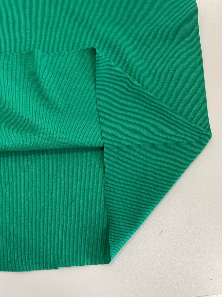 Plonesnis Rib trikotažas Ryškiai žalias