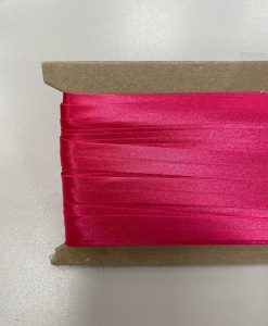 Atlasinė kantavimo juostelė Ryškiai rožinė 16mm