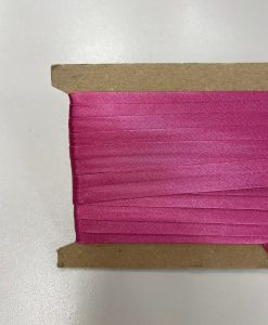 Atlasinė kantavimo juostelė tamsiai rožinė 16mm