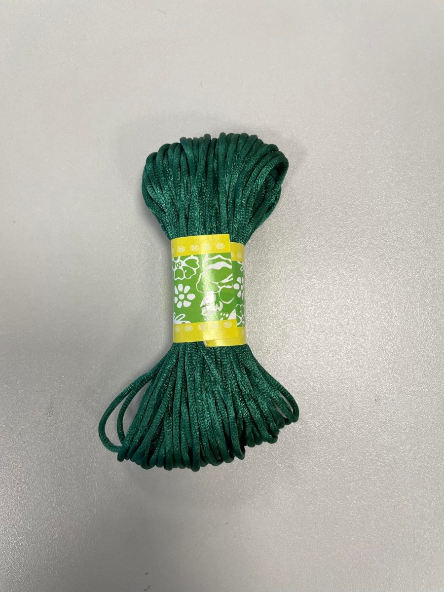 Satino virvelė 2mm Žalia20m pakuotė
