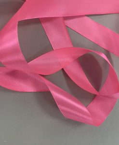 Atlasinė juostelė 25mm neoninė rožinė (minkštesnė)