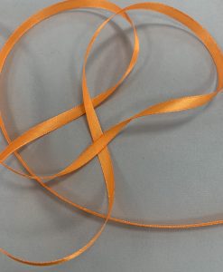 Atlasinė juostelė (minkštesnė) oranžinė 6mm