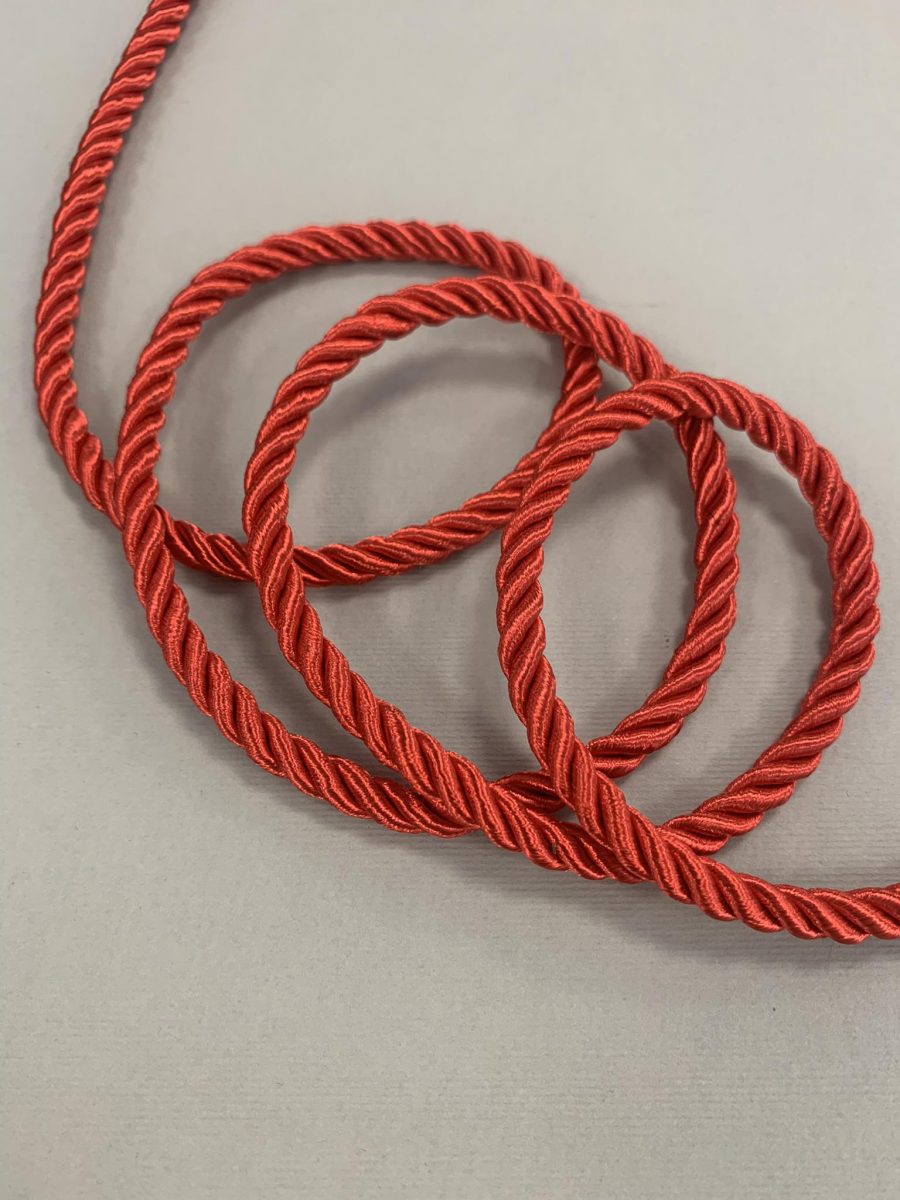 Dekoratyvinė Raudona 5mm virvelė