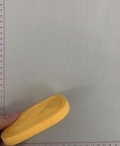 Medvilninė austa juostelė geltona 10 mm 9 metrai
