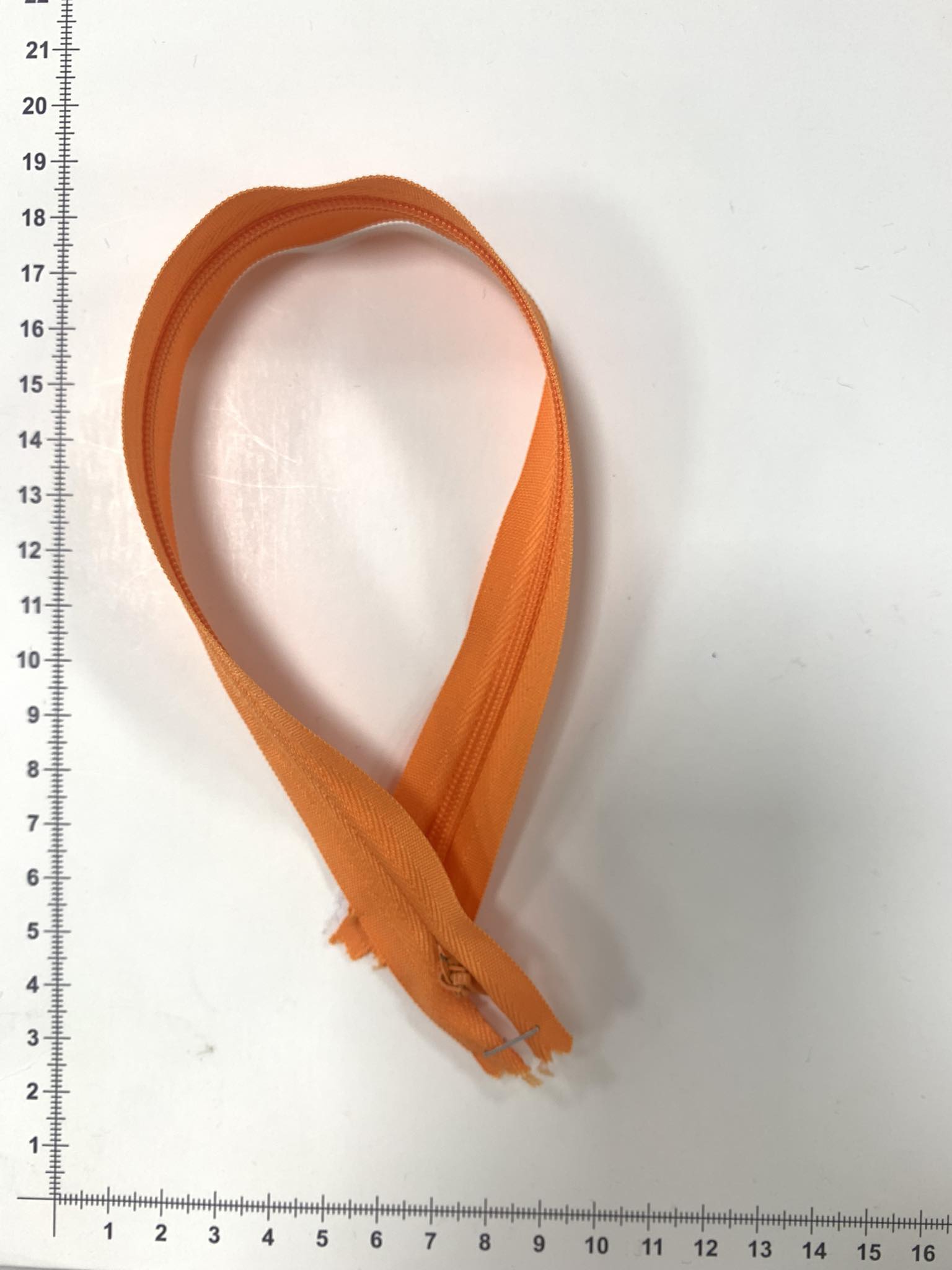 Paslėptas užtrauktukas "Oranžinis", 30 cm
