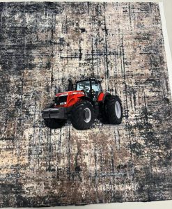 Soft veliūro panelė 50x55cm fonui Suskeldėja dažai, Traktorius