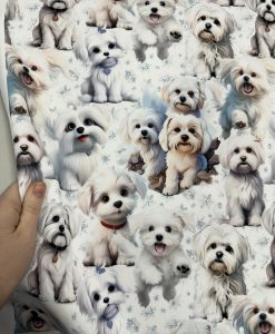 Softshell su skaitmenine spauda Balti šuniukai