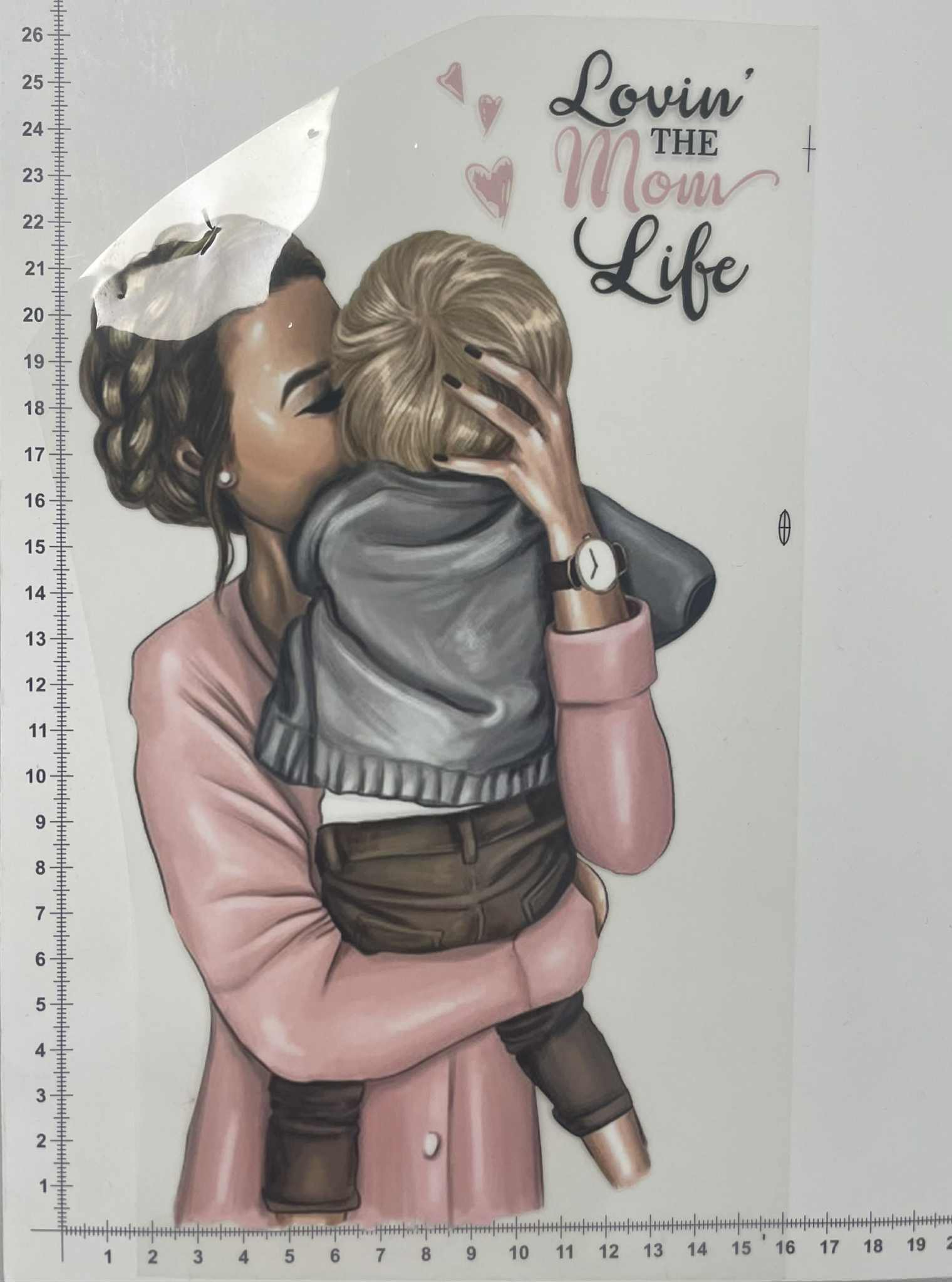 Termoaplikacija Lovin the Mom Life, didelė Termoaplikacija Lovin the Mom Life, didelė