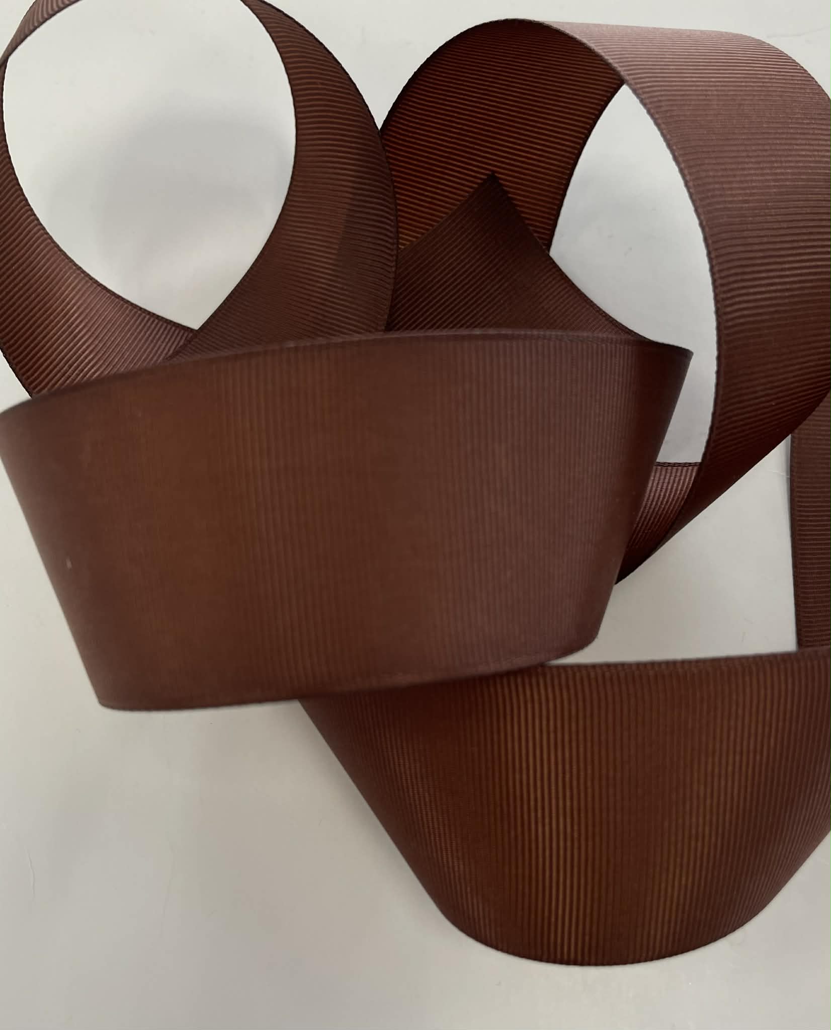 Grosgrain juostelė 38 mm, ruda — siuvimo juostelė | Trys Pelėdos