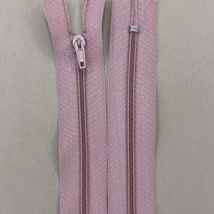 Spiralinis fiksuojamas užtrauktukas "Šviesiai rožinis", 22 cm
