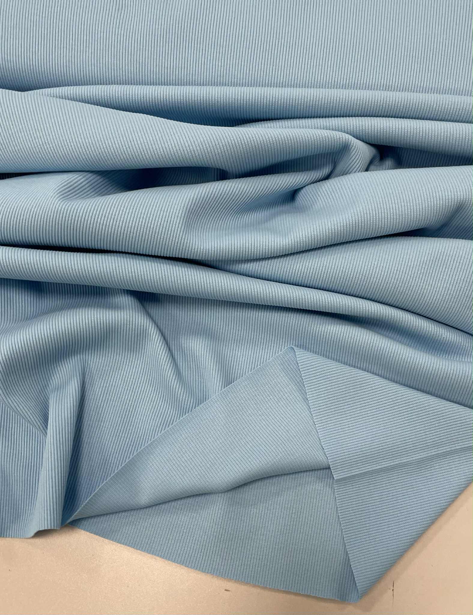 Plonesnis rib trikotažas Blue lagoon Plonesnis rib trikotažas Blue lagoon