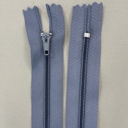 Spiralinis fiksuojamas užtrauktukas "Pilkas", 22 cm