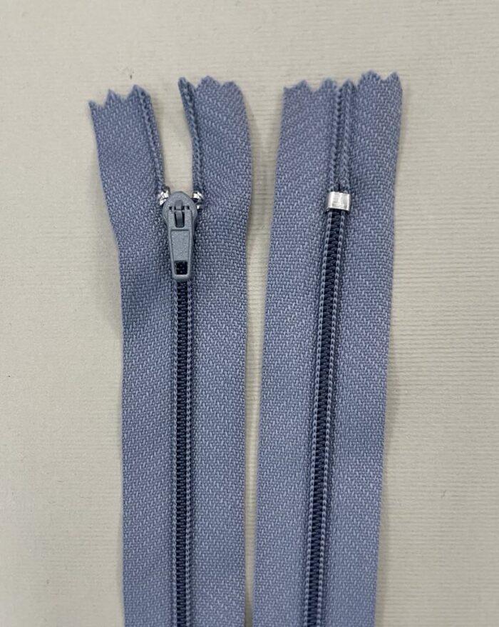 Spiralinis fiksuojamas užtrauktukas "Pilkas", 22 cm