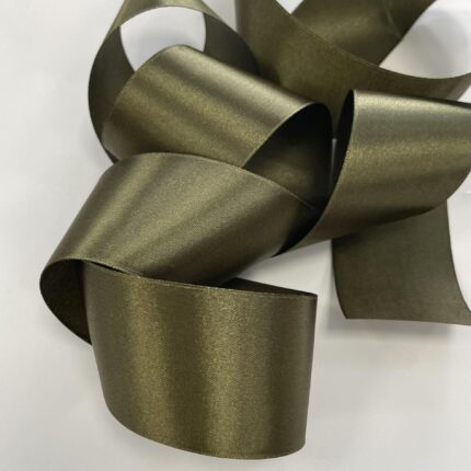 Atlasinė juostelė 50mm, chaki ryškesnė