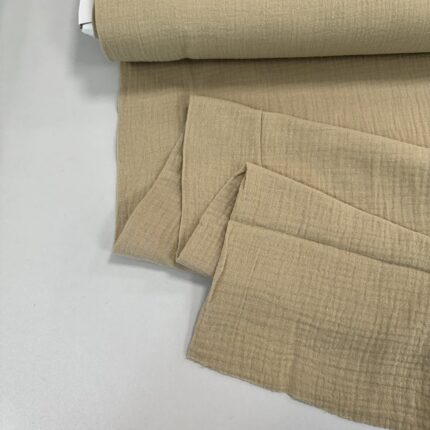 Medvilninis double gauze muslinas Smėlinė 39 — muslinas | Trys Pelėdos