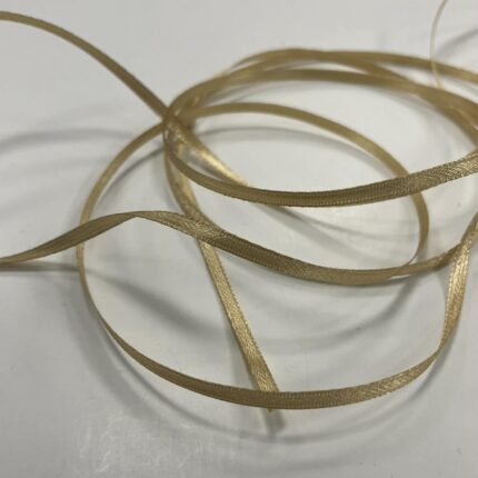 Atlasinė juostelė 3mm, auksinė