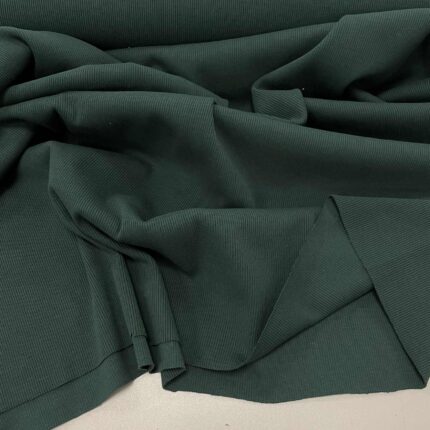 Plonesnis rib trikotažas Forest green