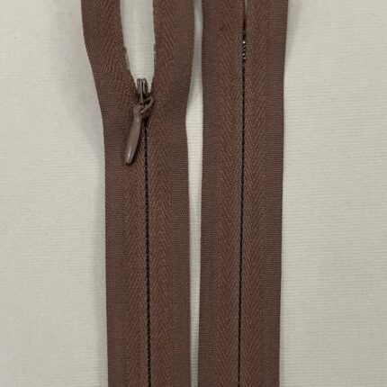 Paslėptas užtrauktukas "Rudas", 45 cm