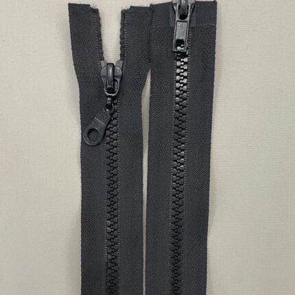 Dvipusis užtrauktukas "Juodas", 75 cm