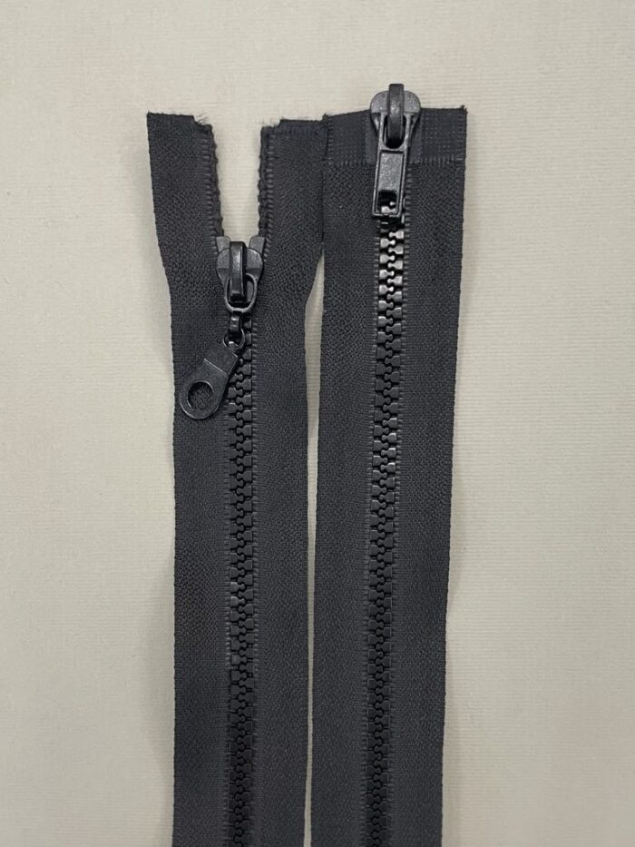 Dvipusis užtrauktukas "Juodas", 75 cm