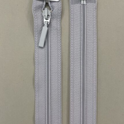 Spiralinis išsegamas užtrauktukas "Šviesiai pilkas", 65 cm
