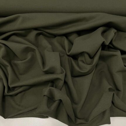 Kilpinis trikotažas Dark olive, 250 g/m2