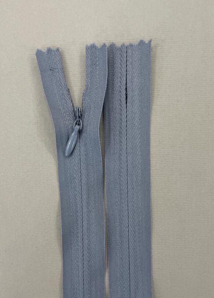 Paslėptas užtrauktukas "Indigo pilka", 55 cm