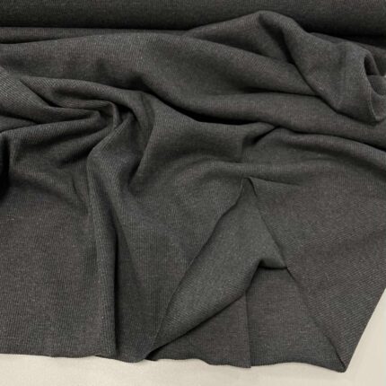 Plonesnis rib trikotažas Grafite