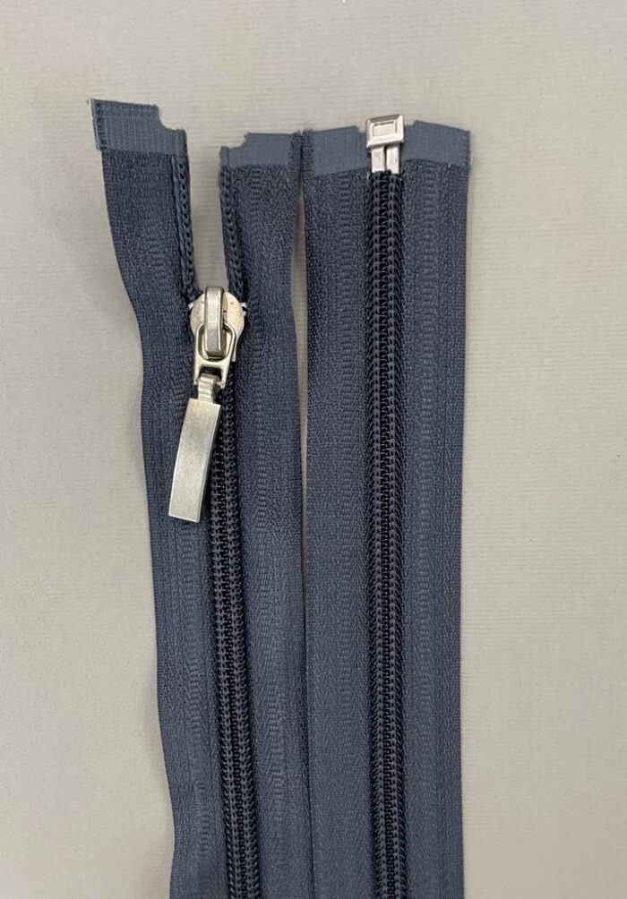 Spiralinis išsegamas užtrauktukas "Tamsiai pilkas", 65 cm